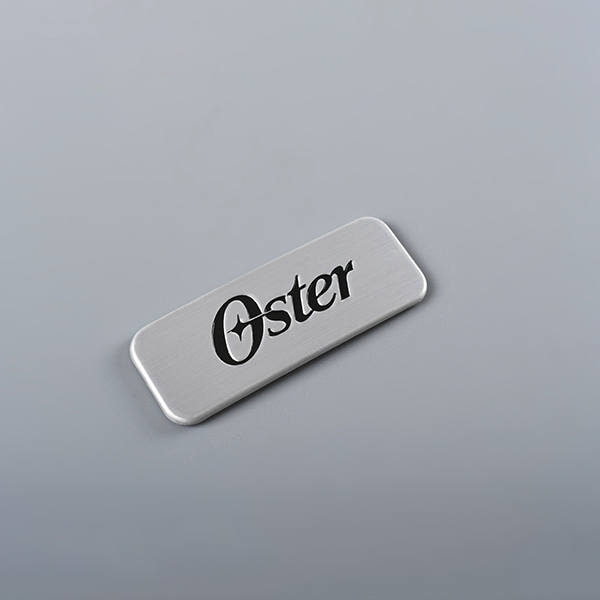 Kaiverrettu logo metalli Tunnisteet