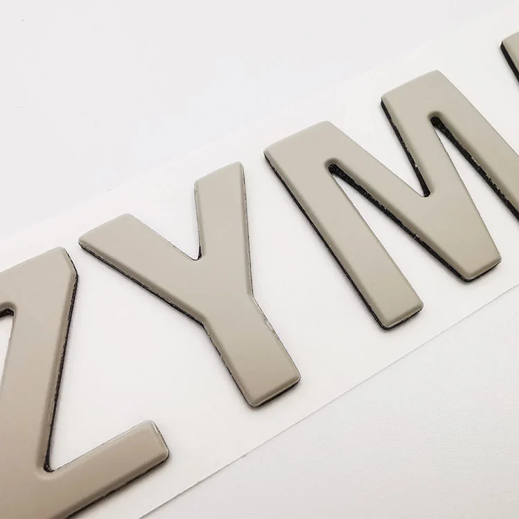 3D Chrome hopea pehmeä etiketti tarra