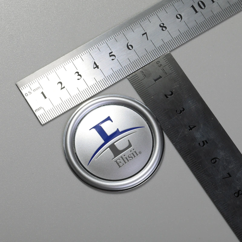 Alumiininen etiketti mukautettu logo 3d kohokuvioitu tarra