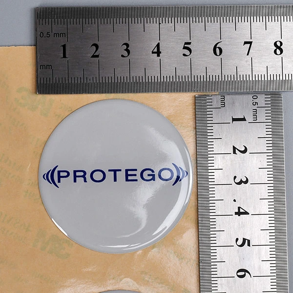PU Dome Resin Epoksi -logo PU-tarra